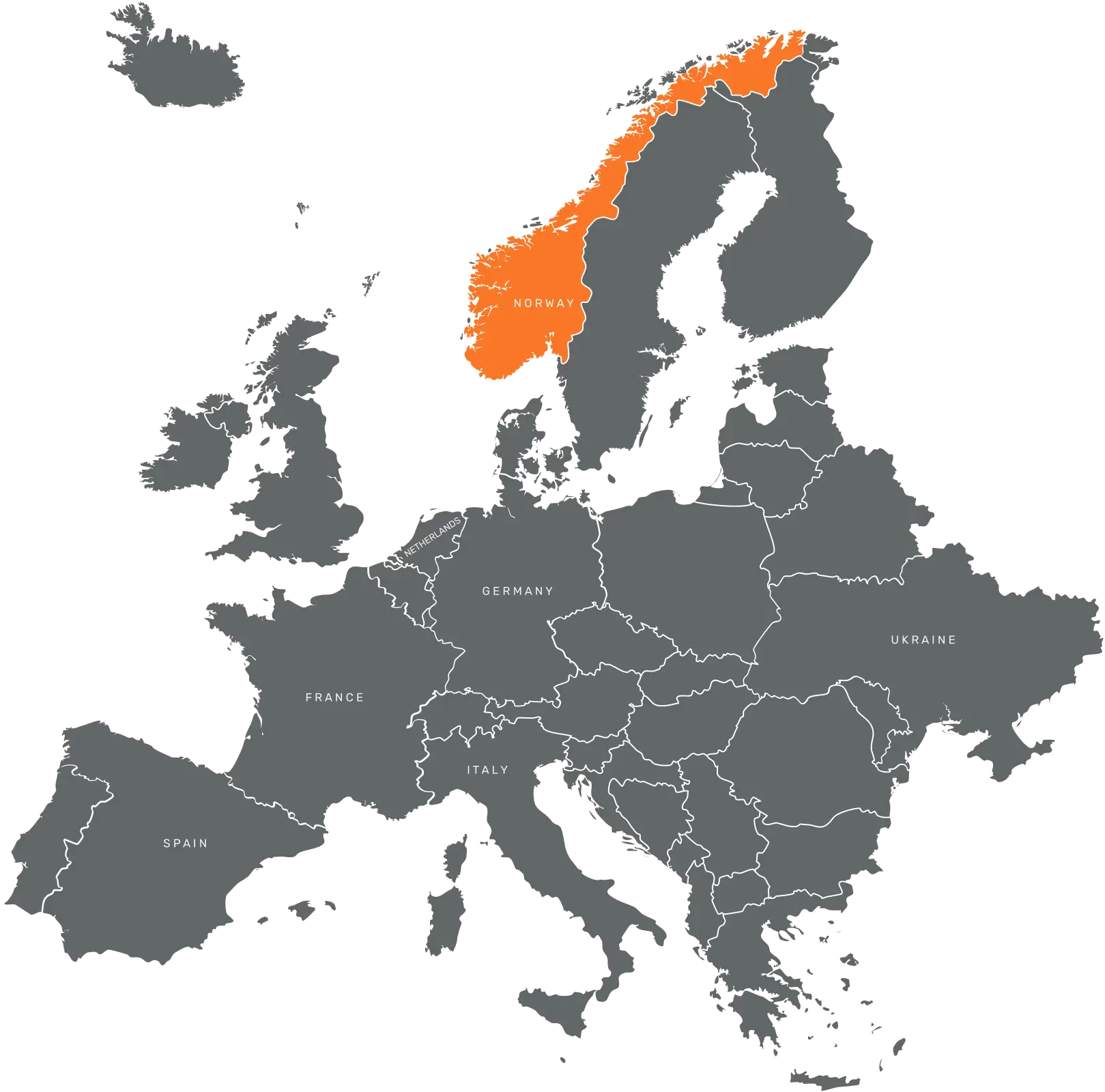 Мапа: Norway